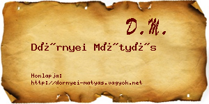 Dörnyei Mátyás névjegykártya